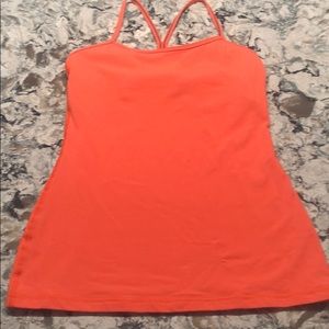 Bright orange lulu lemon tank